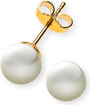 Natsumi Schmuck Ohrstecker Perle Gelbgold 18K/750 Ø 7.0-7.5mm (750/18 K Gelbgold)
