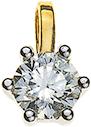 Immagine prodotto Natsumi Schmuck Ciondolo con diamante in oro giallo 18K/750 0,10 ct H si (Oro giallo 750/18 K Oro giallo)