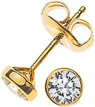 Natsumi Schmuck Ohrstecker Diamant Gelbgold 18K/750 0.20 ct H si (750/18 K Gelbgold)