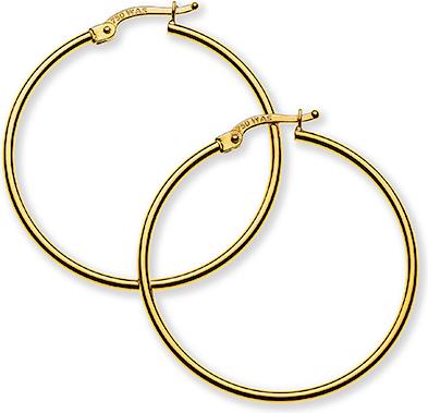 Produktbild Natsumi Schmuck Creolen Gelbgold 18K/750 Ø 33mm Rund (750/18 K Gelbgold)