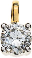 Natsumi Schmuck Anhänger Diamant Gelbgold 18K/750 0.20 ct H si (750/18 K Gelbgold)