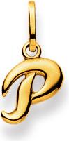 Natsumi Schmuck Anhänger Buchstabe P Gelbgold 18K/750 (750/18 K Gelbgold)