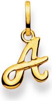 Natsumi Schmuck Ciondolo lettera A in oro giallo 18K/750 (Oro giallo 750/18 K Oro giallo)