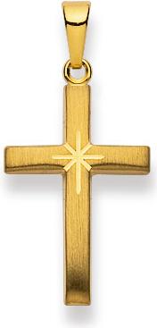 Produktbild Natsumi Schmuck Kreuz Anhänger Gelbgold 18K/750 Matt/Poliert (750/18 K Gelbgold)
