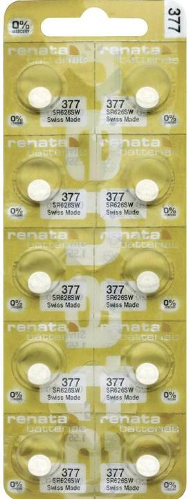 Image du produit Renata Knopfzelle 377 10 St. 28 mAh (10 pcs, 28 mAh)