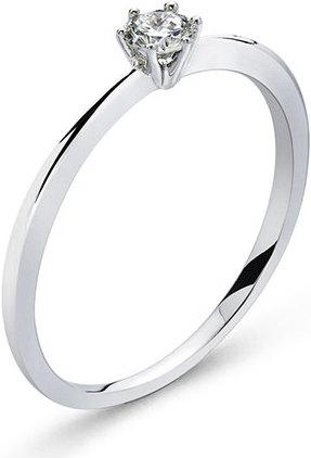 Immagine prodotto Natsumi Schmuck Anello con diamante in oro bianco 18K/750 0,15 ct H si (52, Oro 750/18 K)