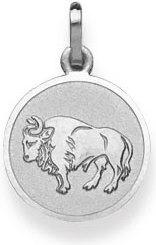 Produktbild Natsumi Schmuck Anhänger Sternzeichen Stier Weissgold 18K/750 rund mit Engel (750/18 K Weissgold)