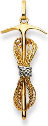 Natsumi Schmuck Anhänger Seil und Pickel Gelbgold 18K/750 bicolor (750/18 K Gelbgold)