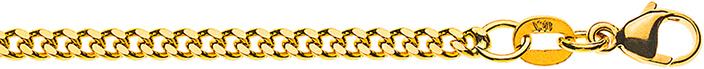 Immagine prodotto Natsumi Schmuck Collana in oro giallo 9K/375 carrarmato 2,6 mm (Oro giallo 375/9 K Oro giallo, 60 cm)