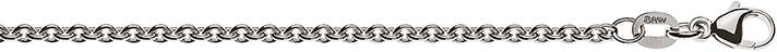 Image du produit Natsumi Schmuck Collier en or blanc 18K/750 ancre ronde 2.3mm (Or blanc 750/18 K, 50 cm)