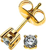 Natsumi Schmuck Ohrstecker Diamant Gelbgold 18K/750 0.15 ct H si (750/18 K Gelbgold)