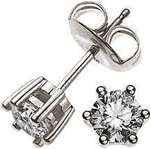 Natsumi Schmuck Ohrstecker Diamant Weissgold 18K/750 0.34 ct H si (750/18 K Weissgold)