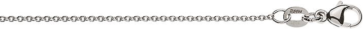 Image du produit Natsumi Schmuck Collier en or blanc 18K/750 ancre ronde 1.3mm (Or blanc 750/18 K, 50 cm)