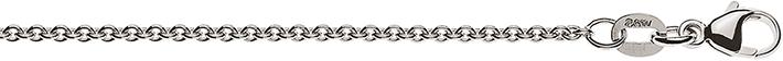 Immagine prodotto Natsumi Schmuck Collana in oro bianco 18K/750 con ancora rotonda 1,7mm 45 cm (Oro bianco 750/18 K, 45 cm)