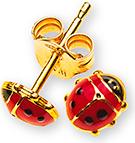 Produktbild Natsumi Schmuck Ohrstecker Marienkäfer Gelbgold 18K/750 (750/18 K Gelbgold)