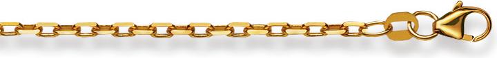 Natsumi Schmuck Halskette Gelbgold 18K/750 Anker Geschliffen 2.1mm (750/18 K Gelbgold, 42 cm)