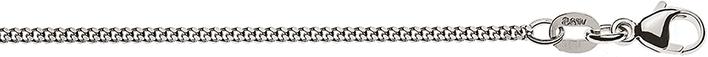 Immagine prodotto Natsumi Schmuck Collana in oro bianco 9K/375 carrarmato 1,6 mm (375, Oro bianco 9 K, 38 cm)