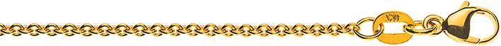 Actual product image Natsumi Schmuck Necklace yellow gold 14K/585 anchor round 1.7mm 55 cm (585/14 K Yellow gold, 55 cm)