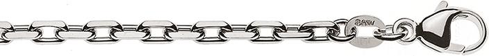 Immagine prodotto Natsumi Schmuck Collana in oro bianco 18K/750 con ancora a 4 pieghe da 2,9 mm (Oro bianco 750/18 K, 55 cm)
