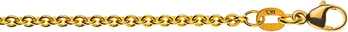 Immagine prodotto Natsumi Schmuck Collana in oro giallo 18K/750 con ancora rotonda da 2,3 mm (Oro giallo 750/18 K Oro giallo, 50 cm)