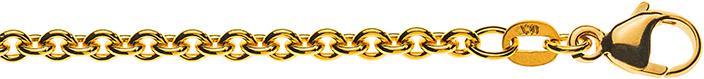 Actual product image Natsumi Schmuck Necklace yellow gold 18K/750 anchor round 3.1mm (750/18 K Yellow gold, 42 cm)