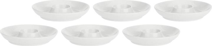 Actual product image La Porcellana Bianca Set of 6 Uova egg plates - White 12 cm