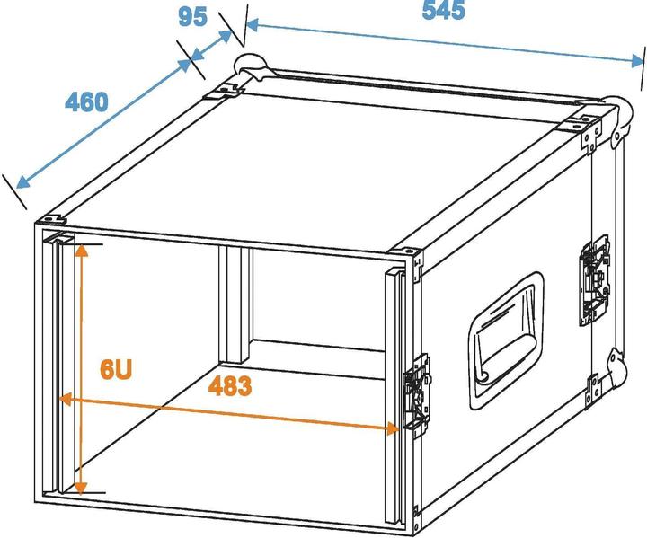 Image du produit Roadinger Rack 19 pouces 6 UH 30109786 Hol (Boîtier 19)