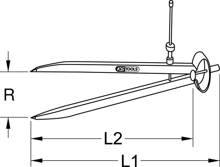 Produktbild KS Tools Präzisions-Feder-Spitzzirkel