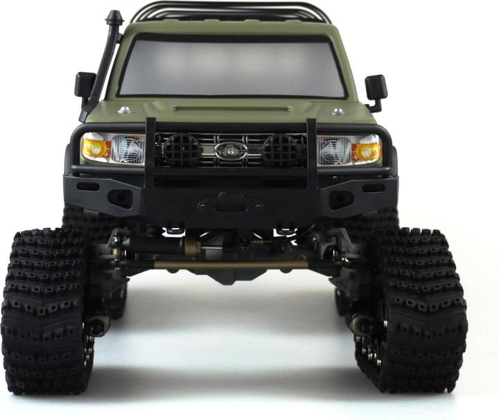 Produktbild Amewi AMXRock RCX10PTS Elektro Brushed Crawler Kette 1:10 RTR Militär grün (RTR Ready-to-Run)