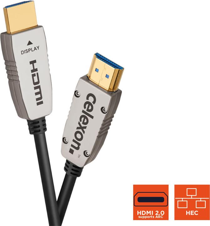 Produktbild Celexon UHD Optical Fibre HDMI 2.0b Active Kabel 10m schwarz (10 m, HDMI)