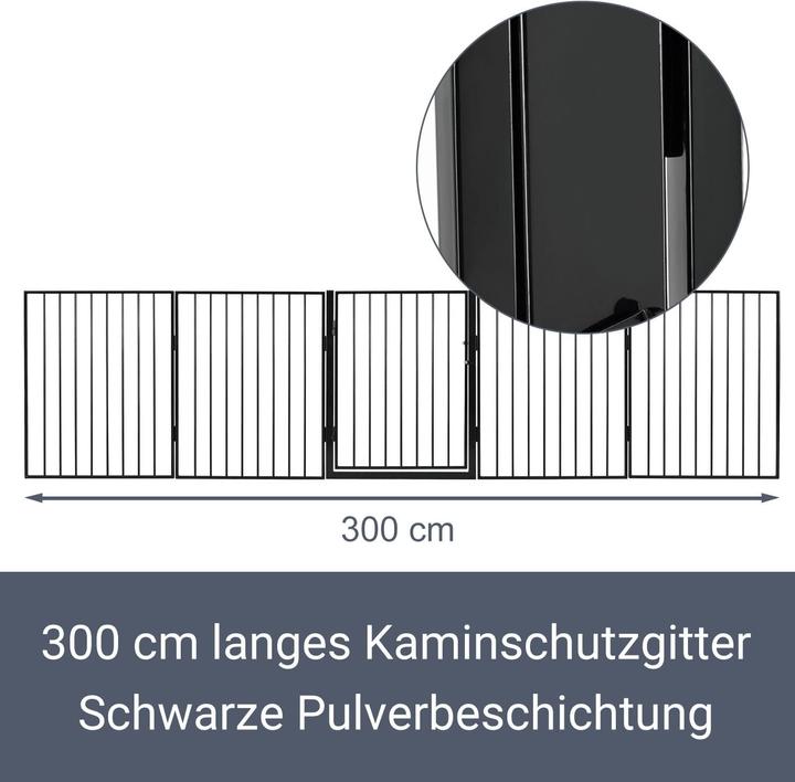 Produktbild Juskys Kaminschutzgitter 300 x 76 cm klappbar