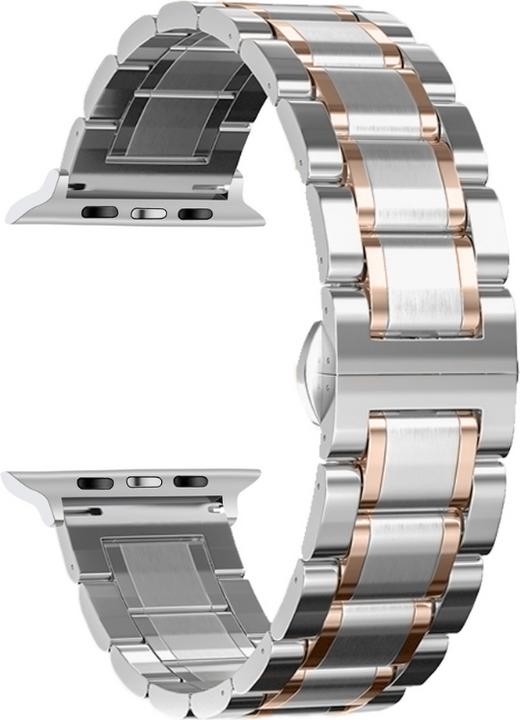 Produktbild Andi be free Apple Watch Armband Deluxe Edelstahl mit Faltschliesse (Edelstahl)