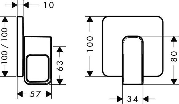 Actual product image Axor Urquiola shut-off valve concealed DN15 / DN20