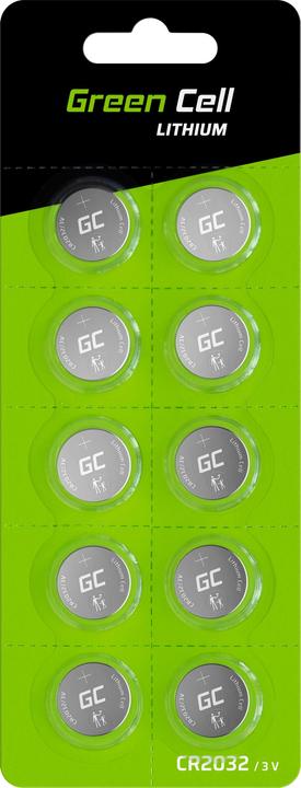 Produktbild GreenCell 5x Lithium CR2032 3V 220mAh Batteries - Batterie - CR2032 (5 Stk., CR2032, 220 mAh)