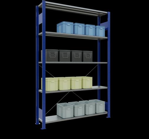 Actual product image Schulte Lagertechnik MULTIplus150 basic racking system with cross braces