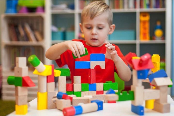 Actual product image Holzecke Magnetic Wooden Blocks MEGA Colour