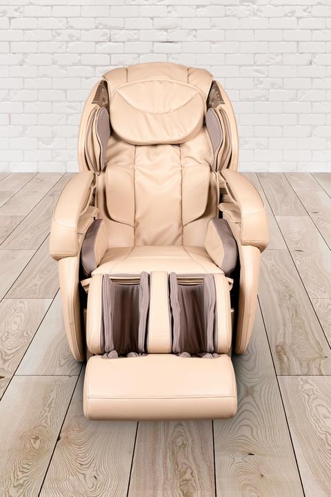 Produktbild PureHaven Massage-Sessel Knet- und Klopfmassage Heizfunktion Bluetooth USB Sprachsteuerung beige PU-