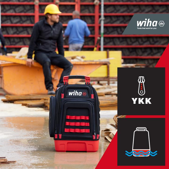 Produktbild Wiha Elektriker Werkzeugrucksack 27tlg Elektriker Grundausstattung stabiler Standboden Laptopfach (28 Teile)
