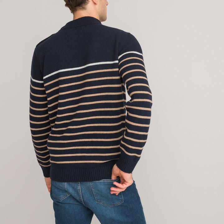 Produktbild La Redoute Collections Gestreifter Pullover im Matrosenstil (XL)