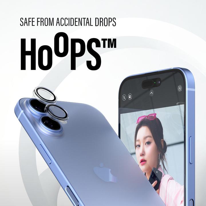 Produktbild PanzerGlass Hoops Transparent Lens Protector iPhone '24 6.1"/ 6.7" (1 Stück, Apple iPhone 16 Plus)