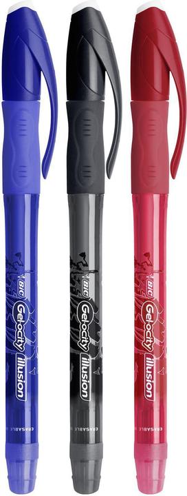 Actual product image Bic Gel-ocity illusion gel roller (Black, Red, Blue)