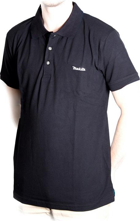 Produktbild Makita Polo Rugby Shirt T-Shirt Grösse XL 100% Baumwolle ( 98P184-XL ) Farbe schwarz (XL)