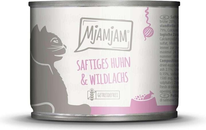 Produktbild Mjamjam Saftiges Huhn und Wildlachs (Adult, 1 Stk., 200 g)