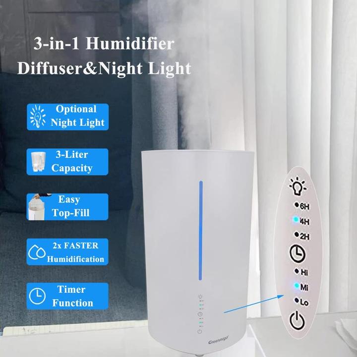 Produktbild Greenmigo Top Fill Luftbefeuchter mit Aroma Diffuser