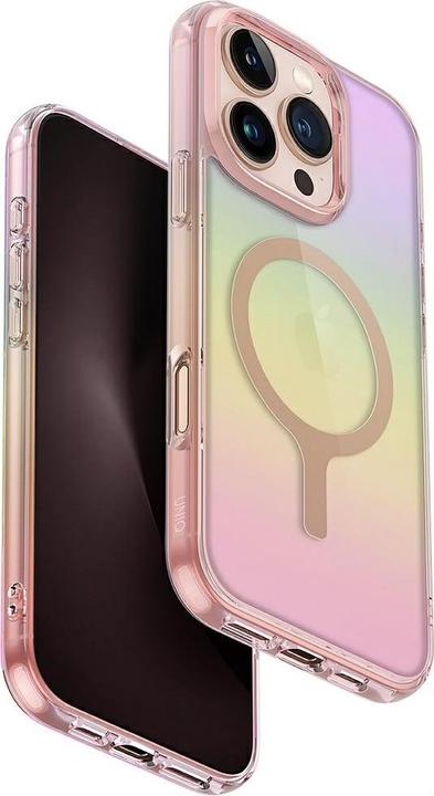 Immagine prodotto Uniq Iridescia Magclick Charging Case for iPhone 16 Pro - Pink (Apple iPhone 16 Pro)