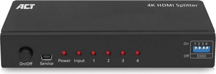 Actual product image 4K HDMI splitter, 1 in 4 out, EDID support