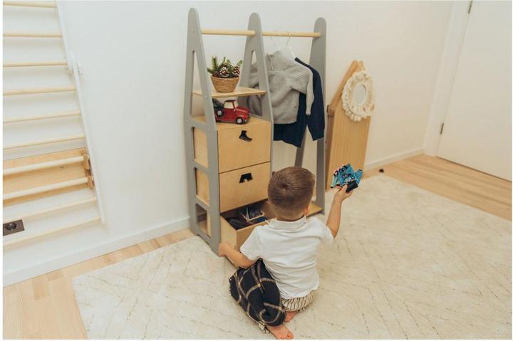 Immagine prodotto Duck Woodworks Cassettiere dell'armadio per bambini con maniglie a forma di abito