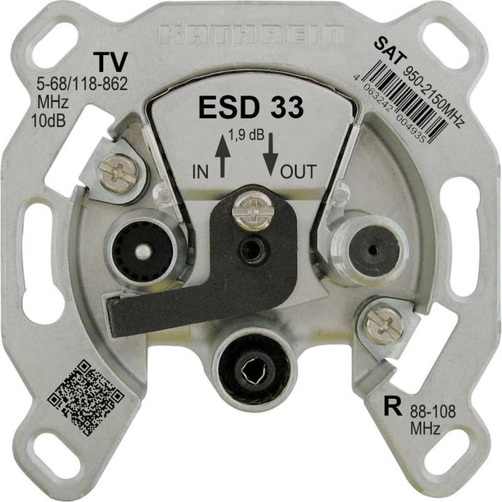 Actual product image Kathrein 3gang loop-through socket (Plug socket)