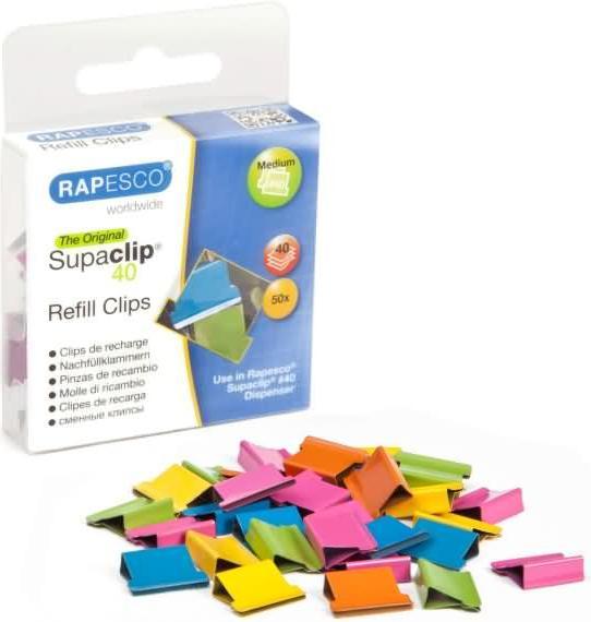 Produktbild Rapesco Dokumentenclips Supaclip 40, farbig sortiert (1 x)
