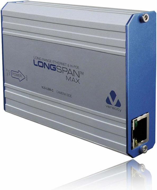 Veracity LONGSPAN Max (Camera). (802.3bt (PoE++), 802.3af (PoE), 802.3at (PoE+), 71 W)